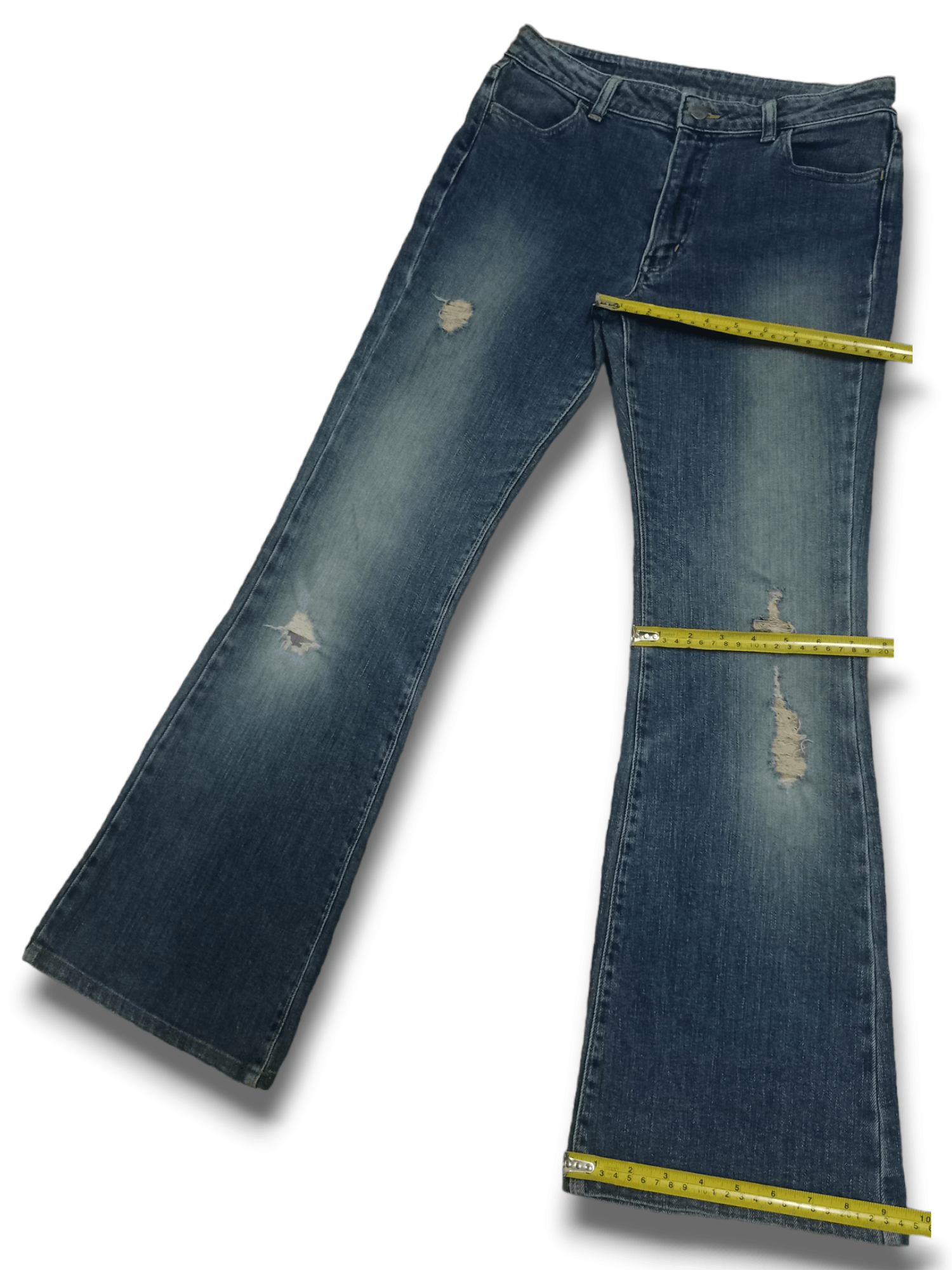 Japanese Brand Vintage Japanese Brand Distressed Bootcut Flare Jeans Size US 28 / EU 44 - 11 Thumbnail