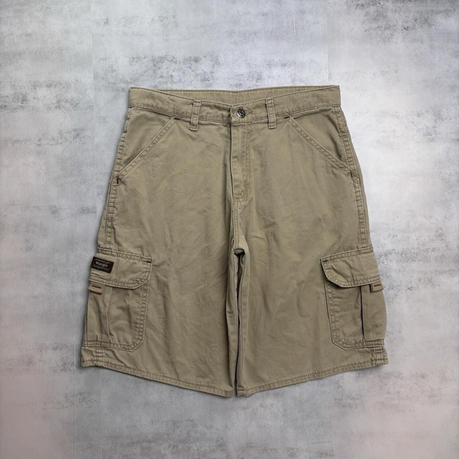 Wrangler Y2K Beige Wrangler Carpenter Baggy Skater Shorts Size 28" / US 6 / IT 42 - 2 Thumbnail