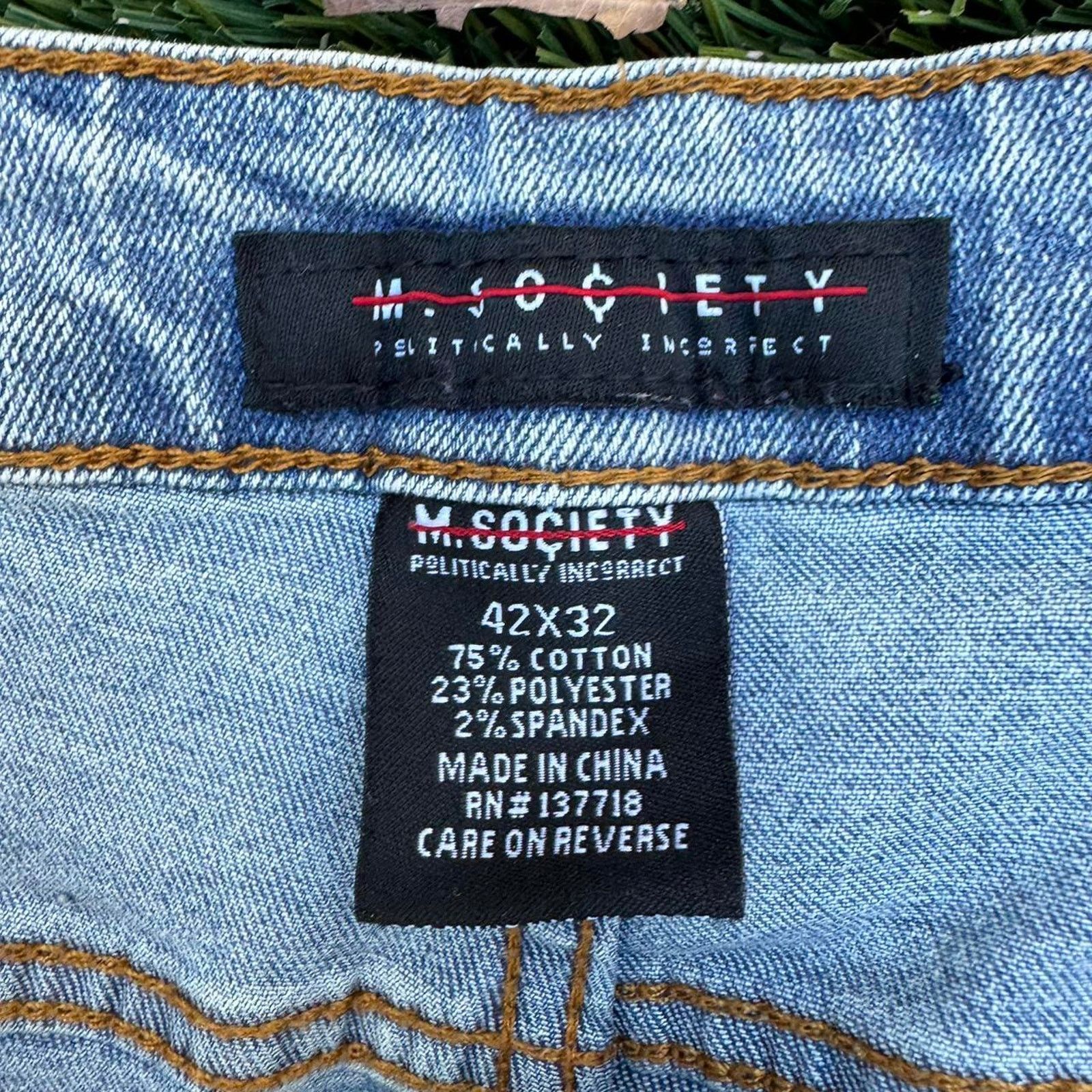 Other Men's 42x32 Custom Painted No Society Jeans Size US 44 / EU 60 - 4 Thumbnail