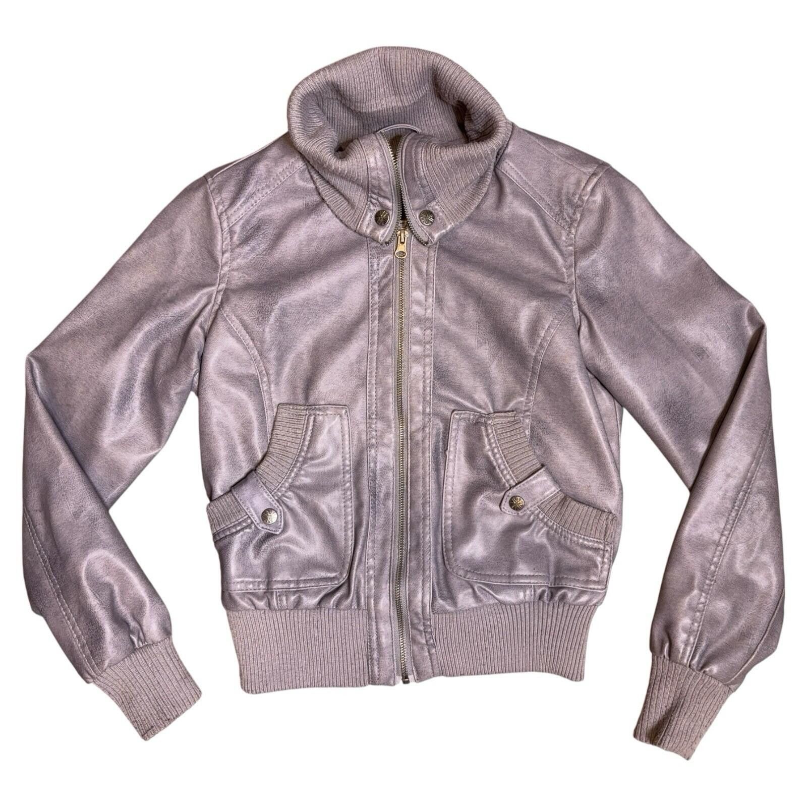 Other Miss London Moto Biker Jacket Cropped Faux Leather M Y2K Size M / US 6-8 / IT 42-44 - 1 Thumbnail