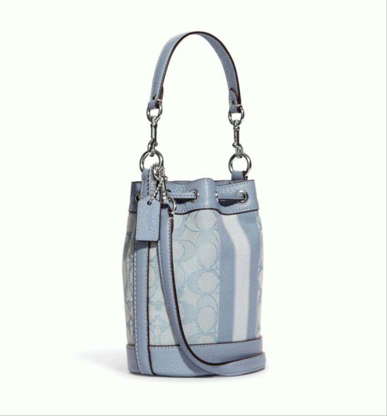 Coach Mini Dempsey Bucket Bag In Signature Jacquard Stripe Patch Size ONE SIZE - 11 Thumbnail