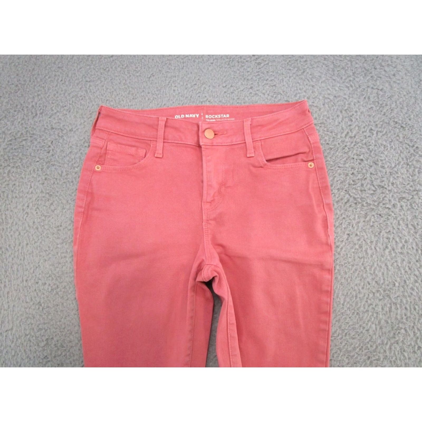 Old Navy VINTAGE Old Navy Rockstar Distressed Pink Denim Jeans Women 2 Reg Stretch Denim Jeans Pink Women Size 2 Distressed Ankle Stretch Size 26" / US 2 / IT 38 - 3 Thumbnail