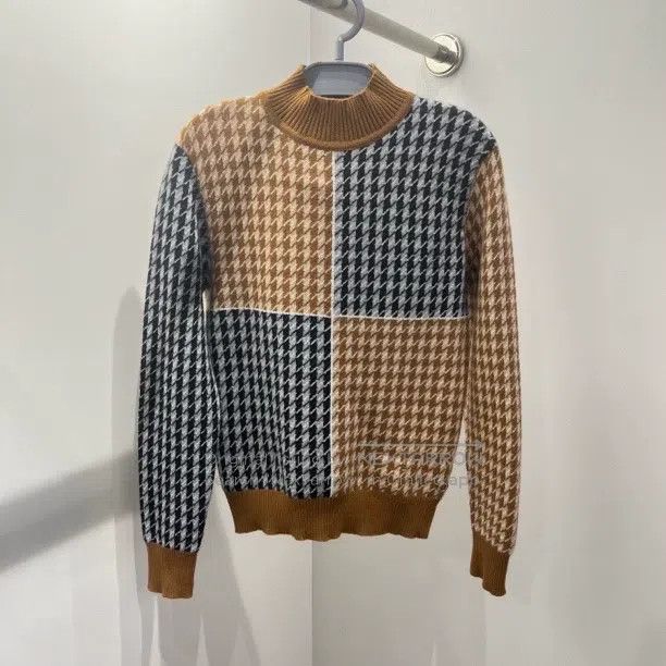 Hermes Hermes Houndstooth Knitwear Cashmere Size XS / US 0-2 / IT 36-38 - 1 Thumbnail