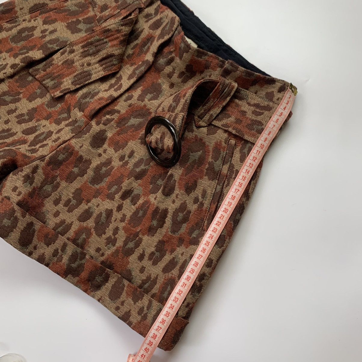 Sezane Sezane Jacquard Leopard High Rise Shorts Size 34" / US 12 / IT 48 - 16 Thumbnail
