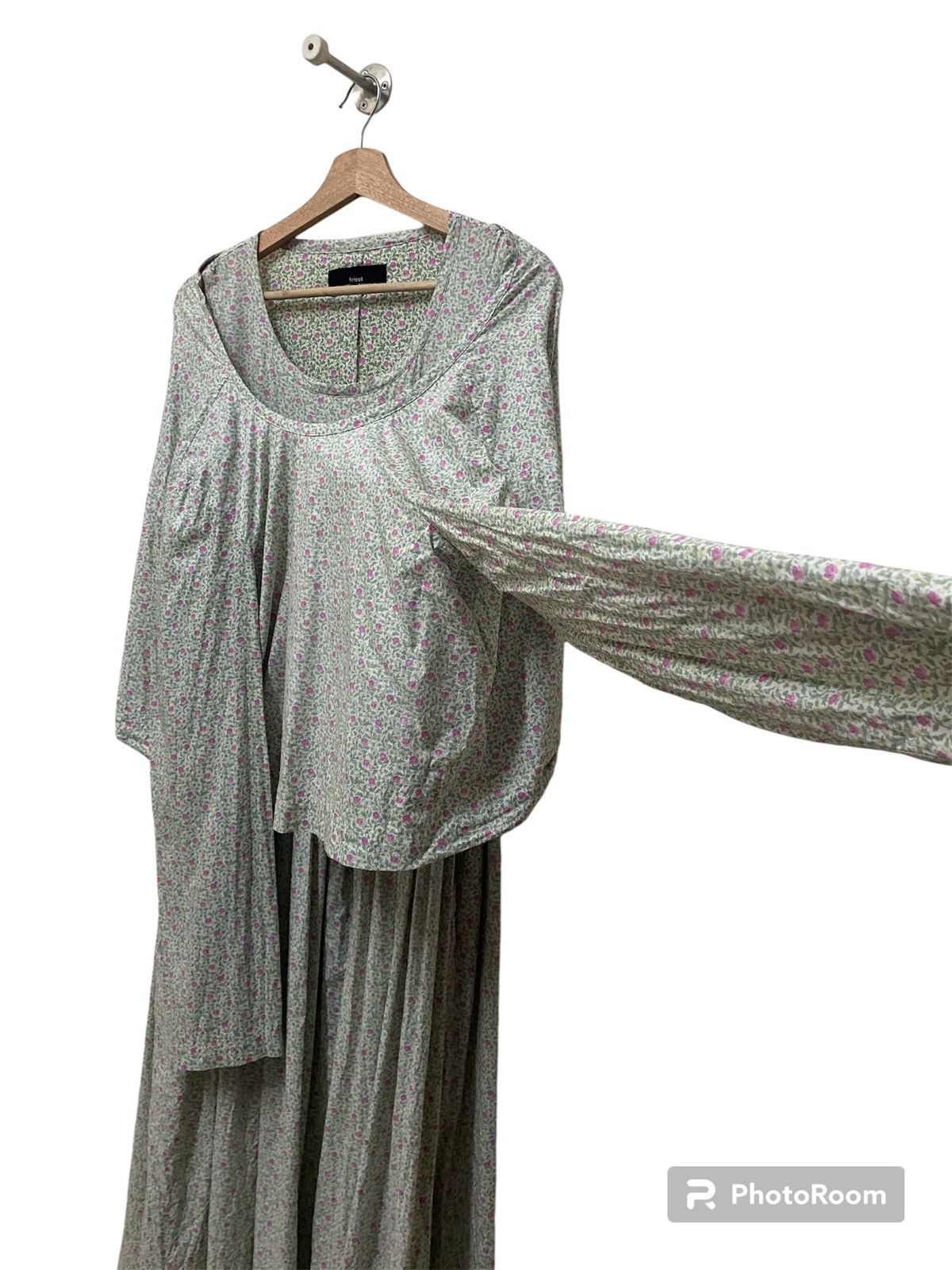 Comme des Garcons VINTAGE 90s FLORAL PATERN AD1991 TRICOT CDG MID-LENGHT DRESS Size XS / US 0-2 / IT 36-38 - 8 Thumbnail
