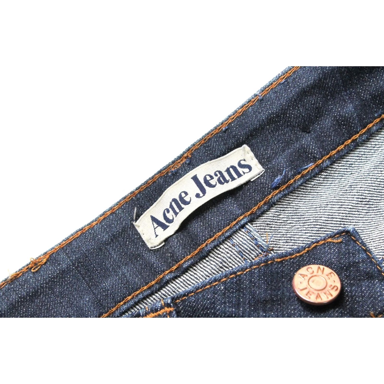 Denime Acne Jeans Hex Dc Jeans Women's Slim Fit Zip Fly Denim Blue W28/L32 Size 28" / US 6 / IT 42 - 6 Thumbnail
