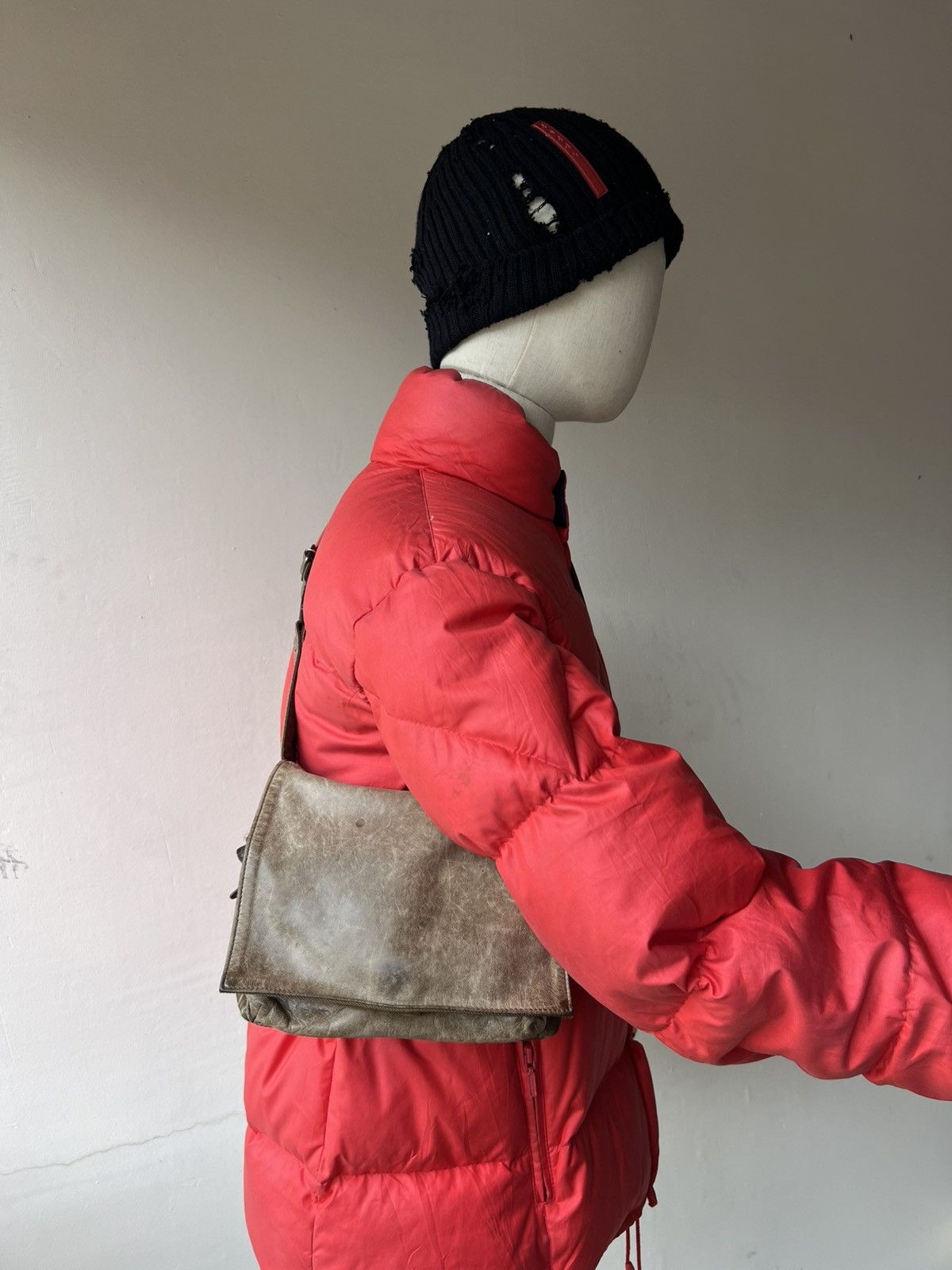 Vintage B. Stuff Japan Patina Leather Hybrid Bag