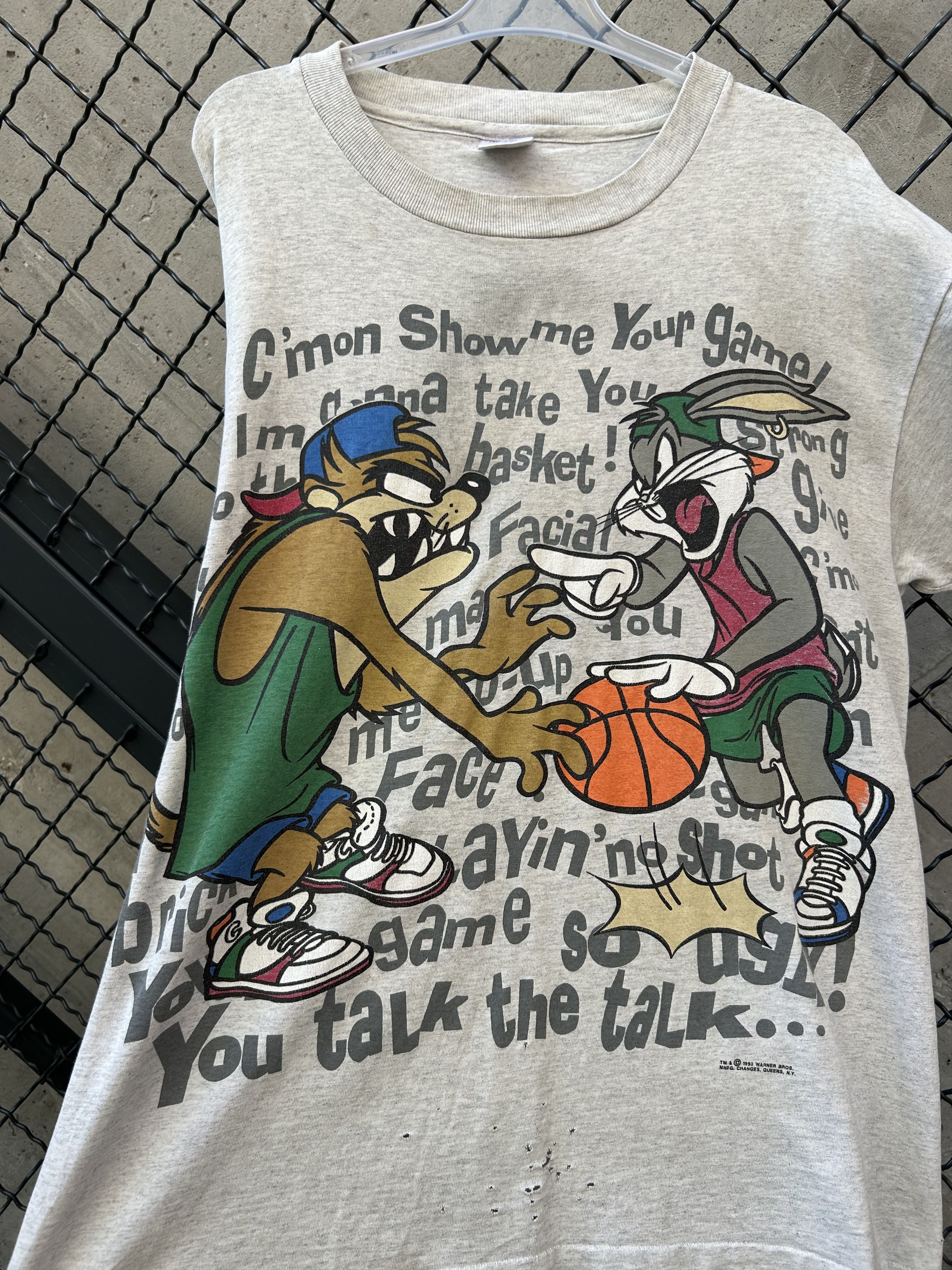 Cartoon Network Vintage 1993 Looney Tunes Taz Bugs Bunny Cartoon T-shirt Size US XL / EU 56 / 4 - 3 Thumbnail