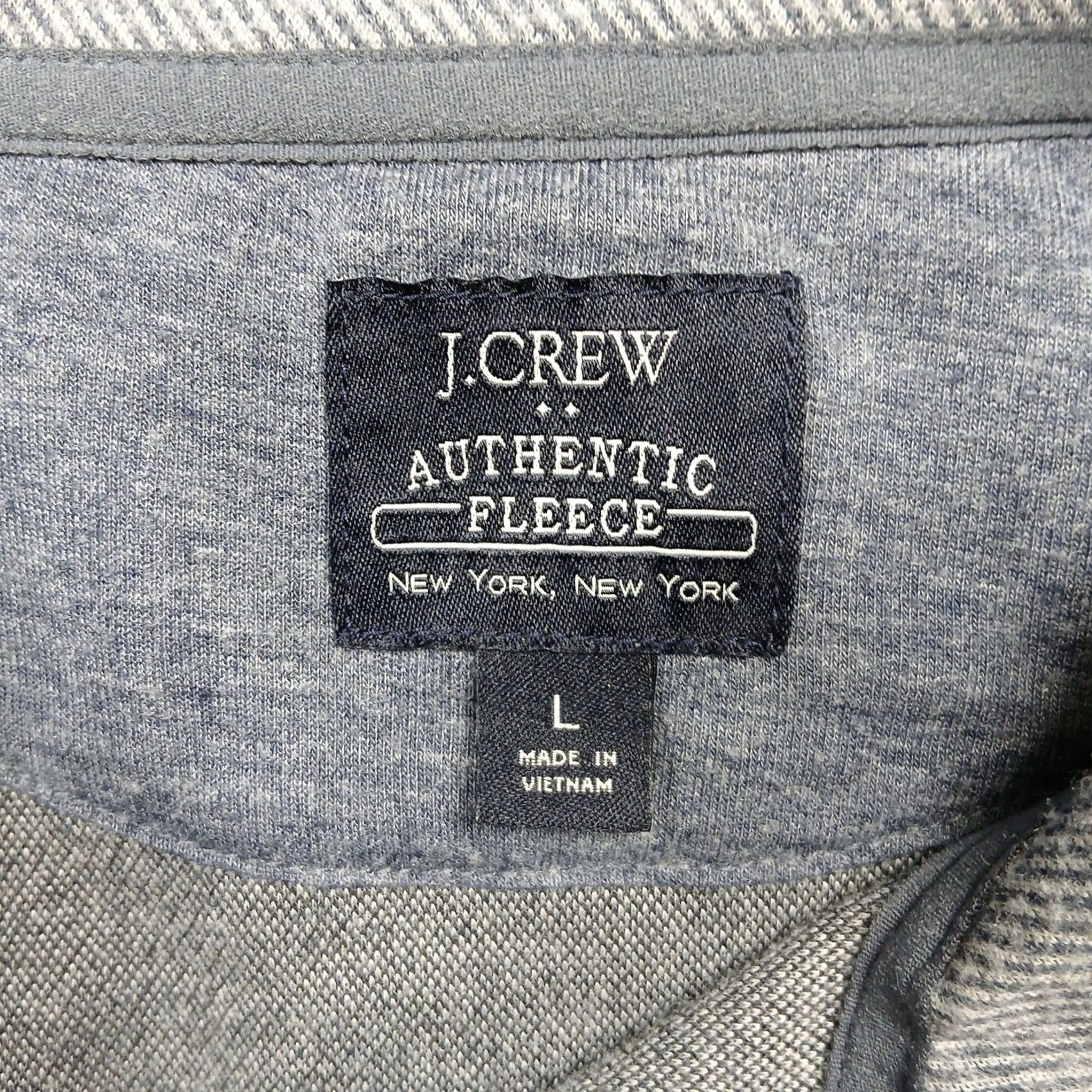 J.Crew J.Crew Authentic Fleece 1/4 Zip Pullover Mock Neck Sweatshirt Shirt Mens L Gray Heather Size US L / EU 52-54 / 3 - 4 Thumbnail