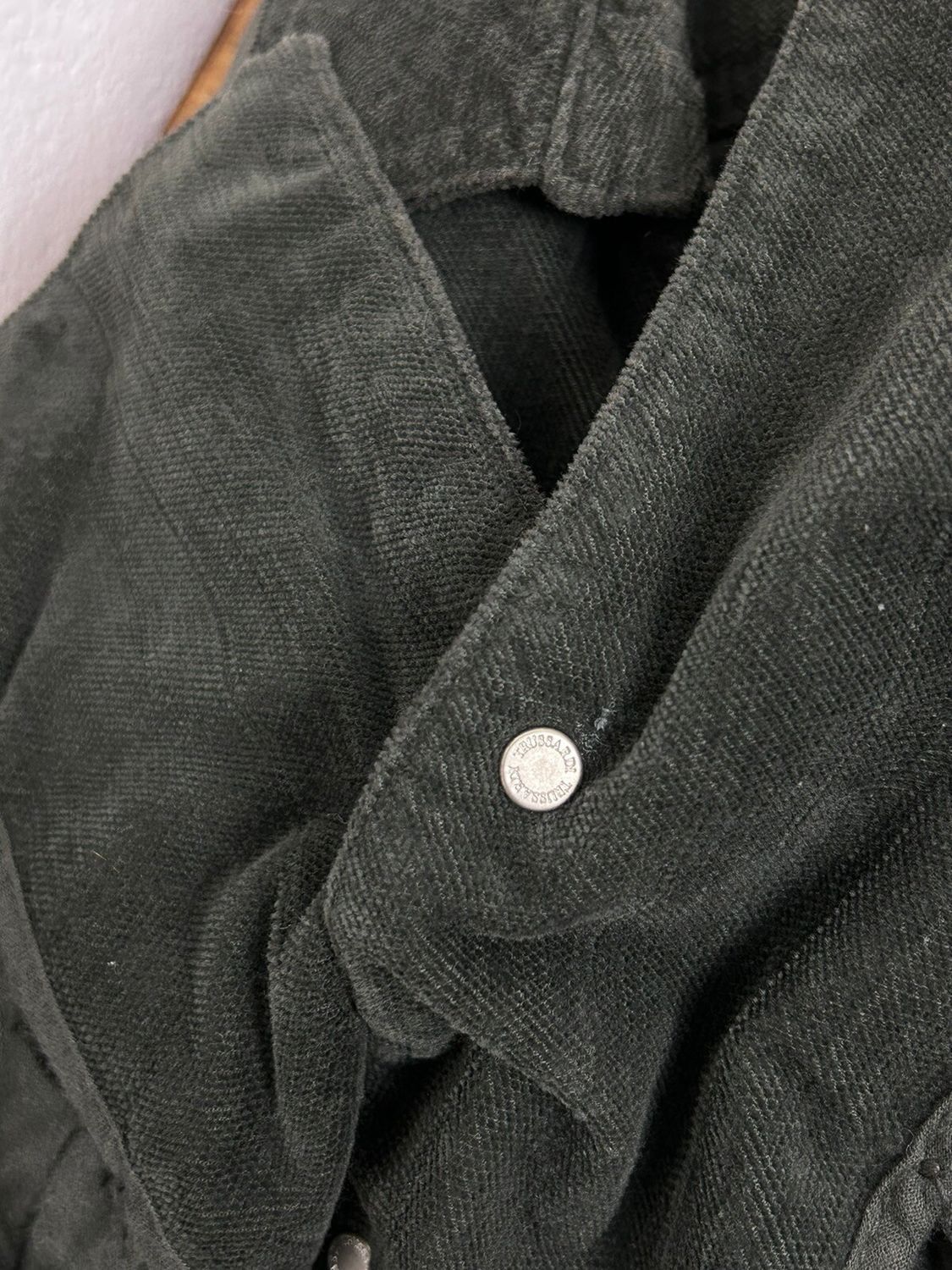 Trussardi Trussardi Jeans Soft Velour Denim Style Button-Up Jacket Size M / US 6-8 / IT 42-44 - 8 Thumbnail