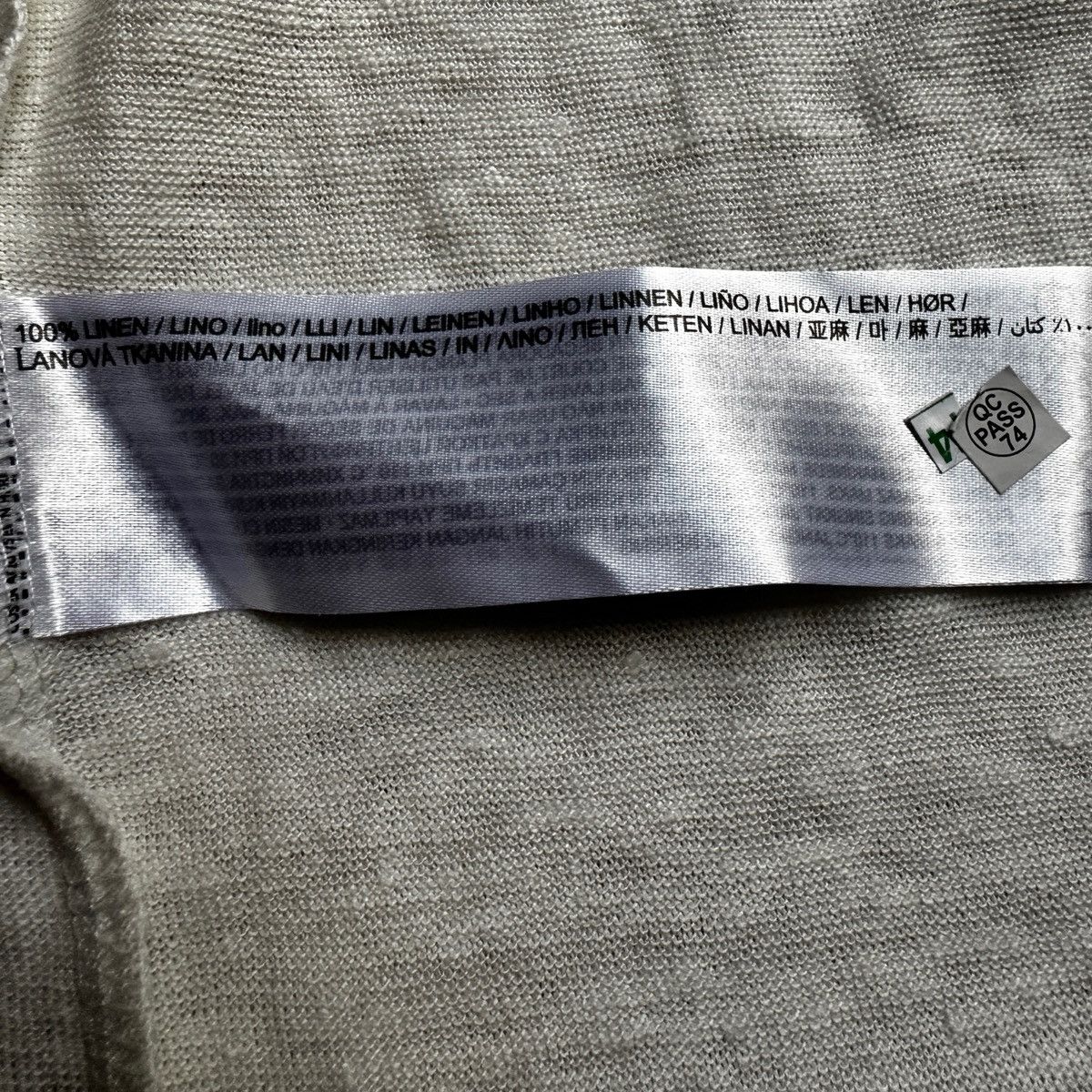 Mango MANGO MNG 100% Linen V-Neck T-Shirt Size L / US 10 / IT 46 - 5 Thumbnail