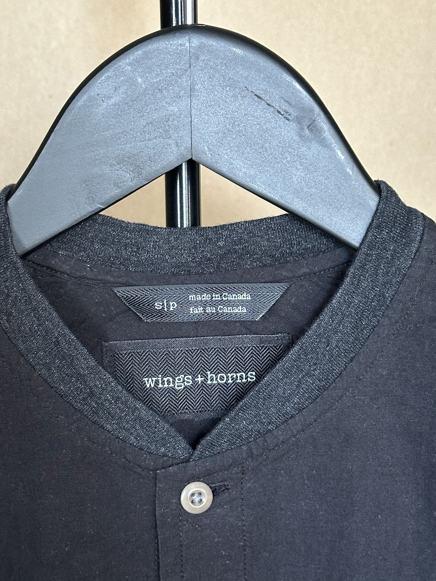 Wings + Horns Wings + Horns Short-Sleeved Mandarin Collar Shirt Size US S / EU 44-46 / 1 - 3 Thumbnail