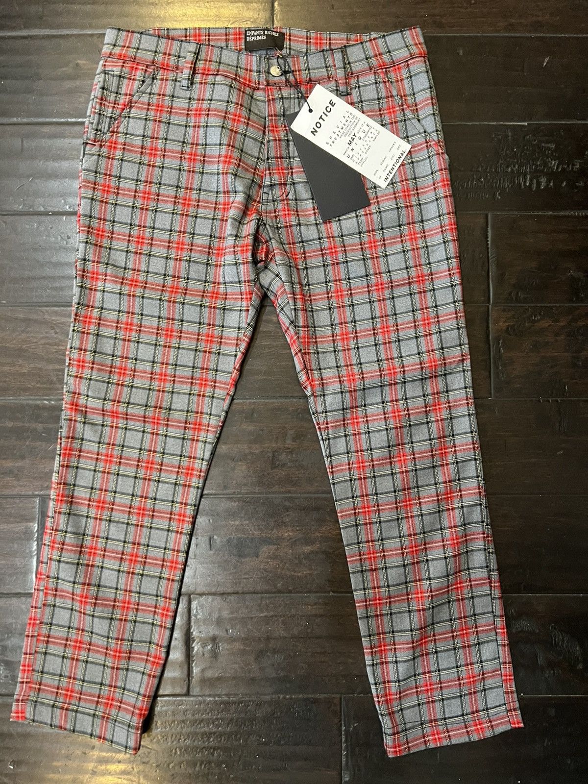 Enfants Riches Deprimes ERD ONLY CHILD FIVE POCKET TROUSER PLAID/CREAM Size US 32 / EU 48 - 1 Thumbnail