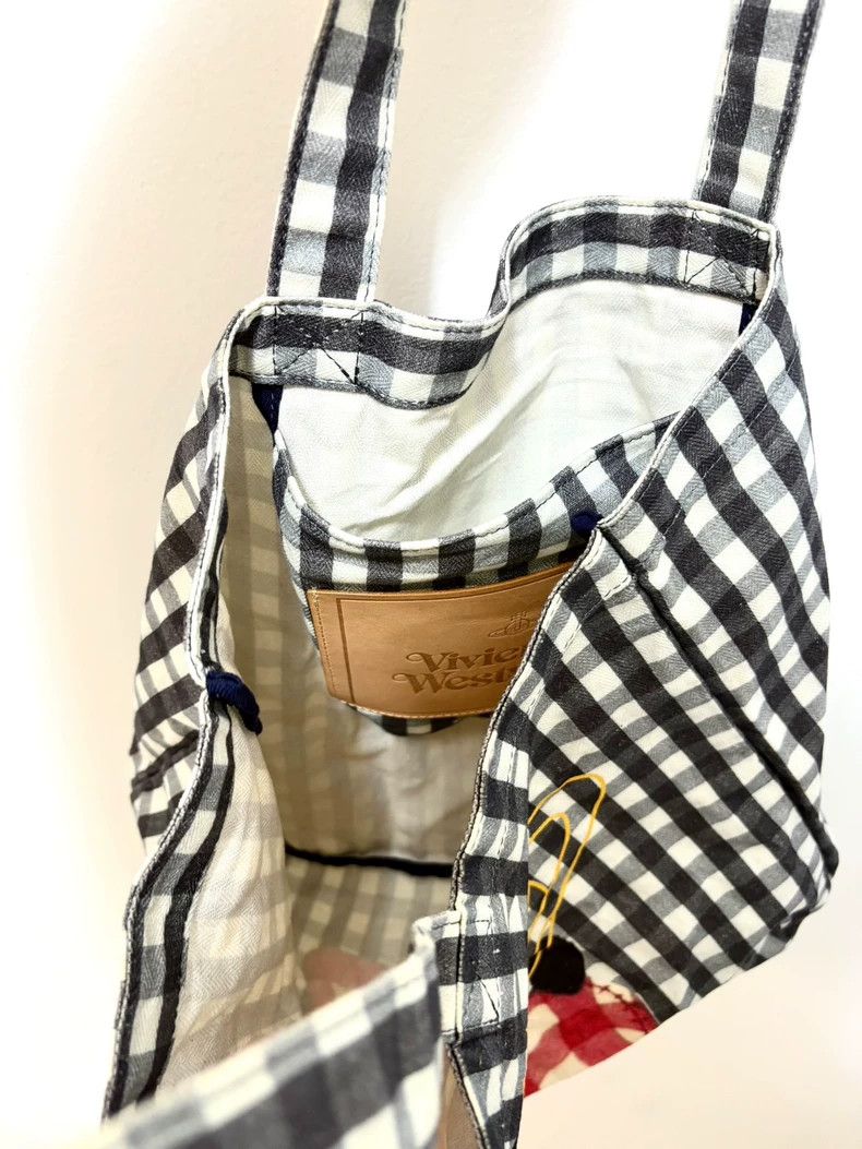 Vivienne Westwood size os Striped puppy canvas bag, single