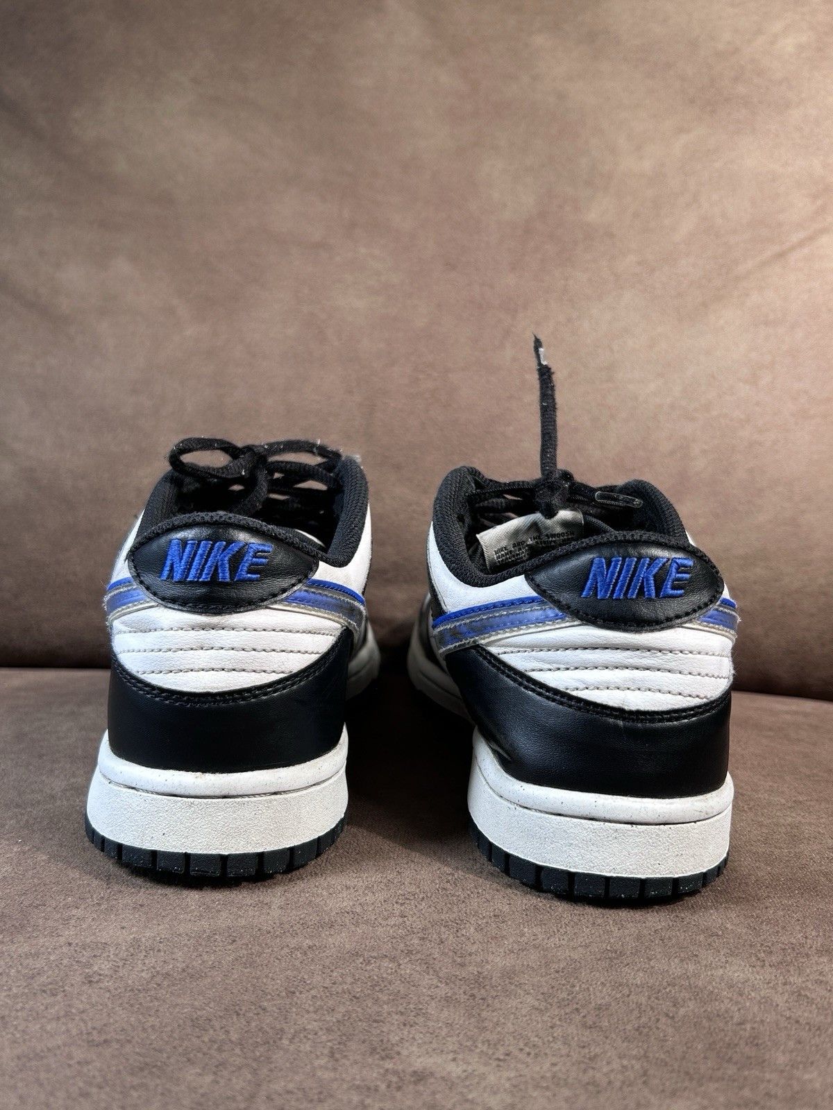 Nike Nike Dunk Low GS Black/Black-Hyper Royal Size 7Y (NO BOX) Size US 7 / IT 37 - 5 Thumbnail