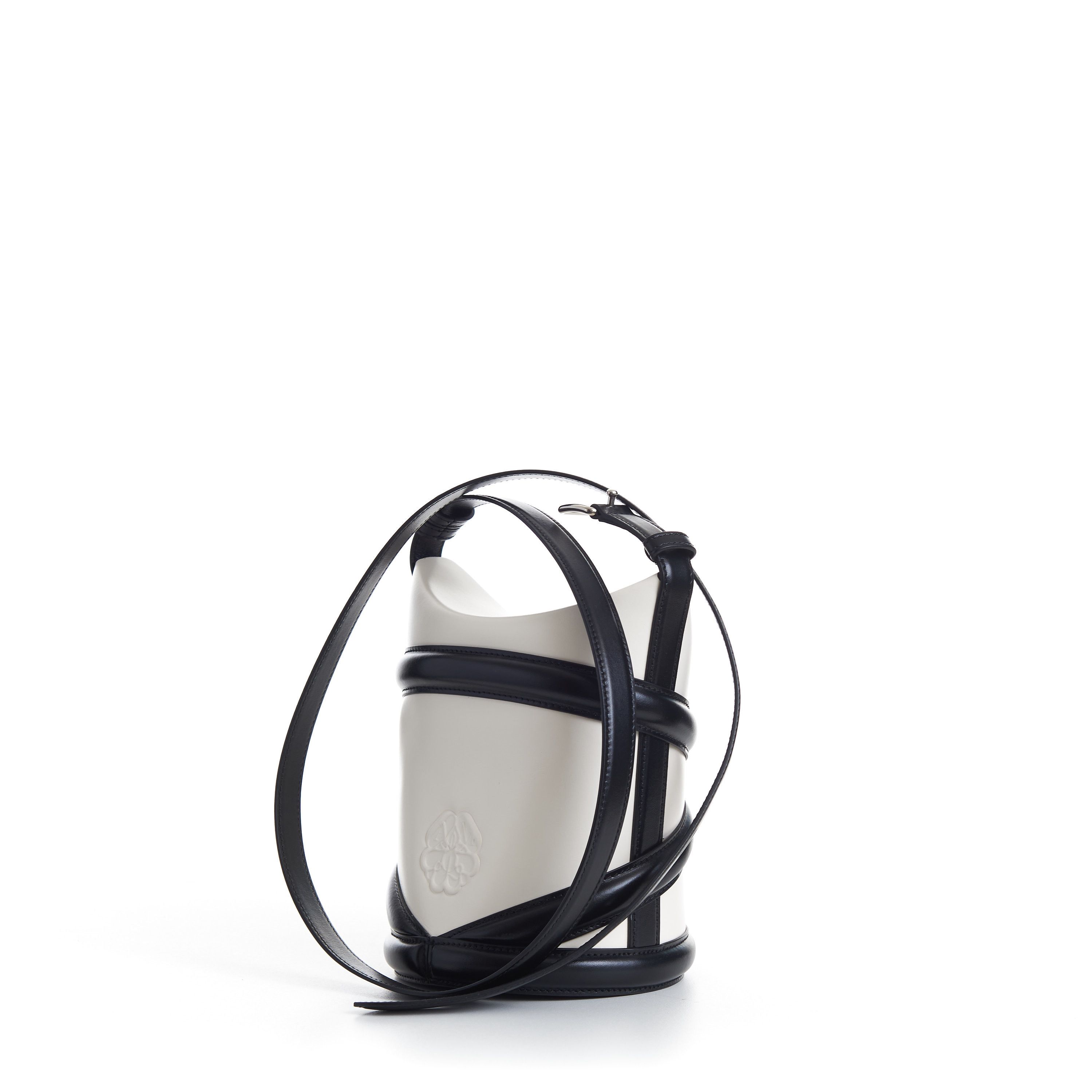 Alexander McQueen The Curve Bucket Bag - Ivory, Harness, Shoulder Strap Size ONE SIZE - 14 Thumbnail