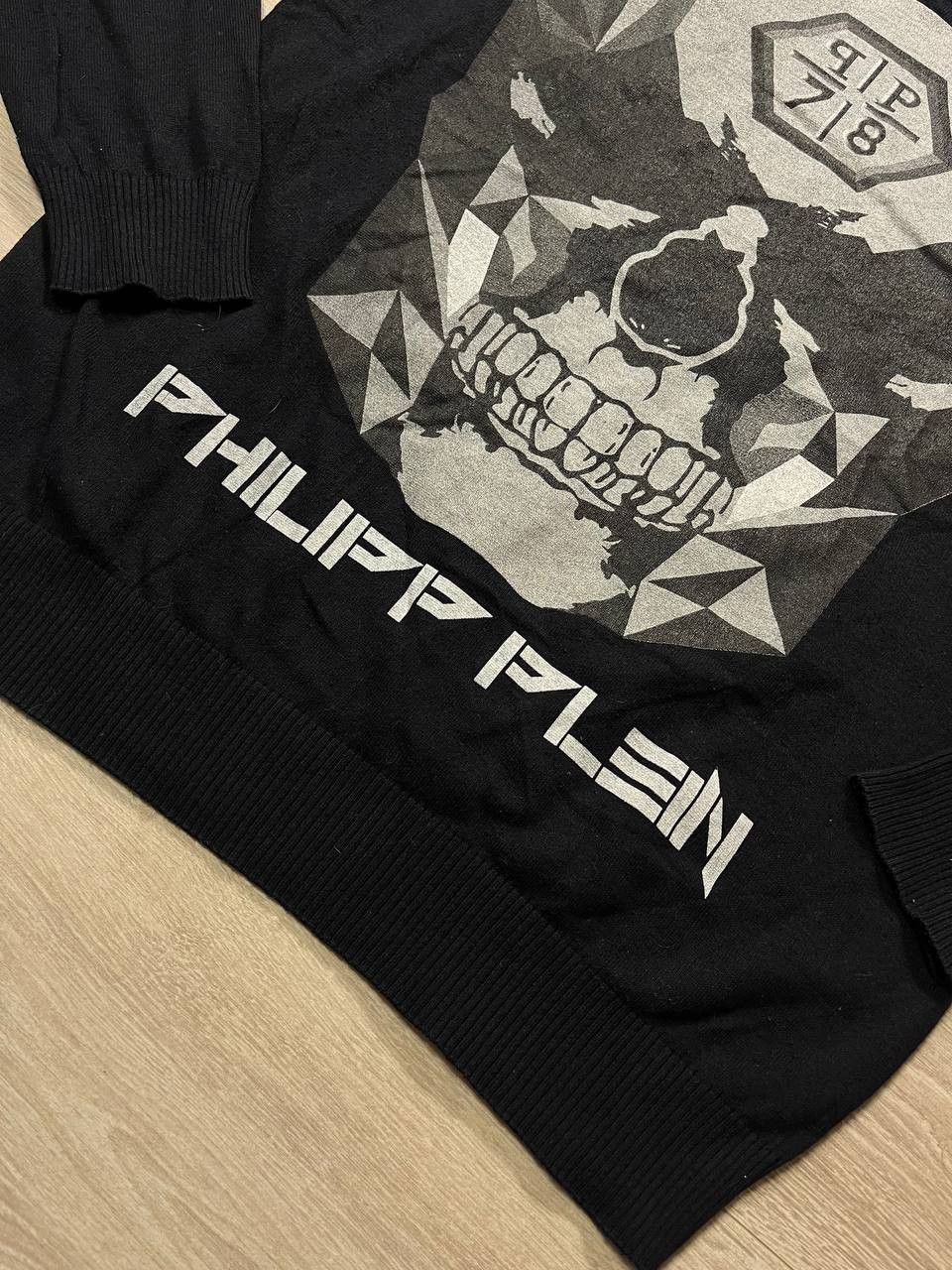 Philipp Plein Black Sweater Philipp Plein Italy big logo Size US L / EU 52-54 / 3 - 3 Thumbnail