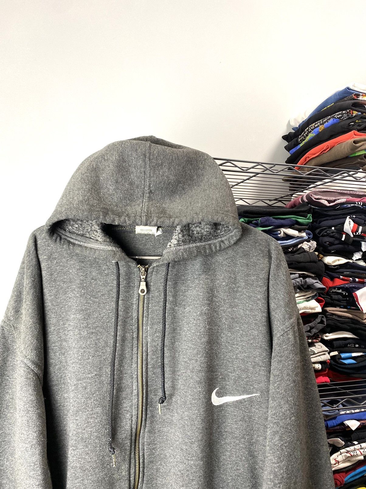 Nike 1990’s Nike Vintage Hoodie Embroidered N Logo Size US XL / EU 56 / 4 - 3 Thumbnail