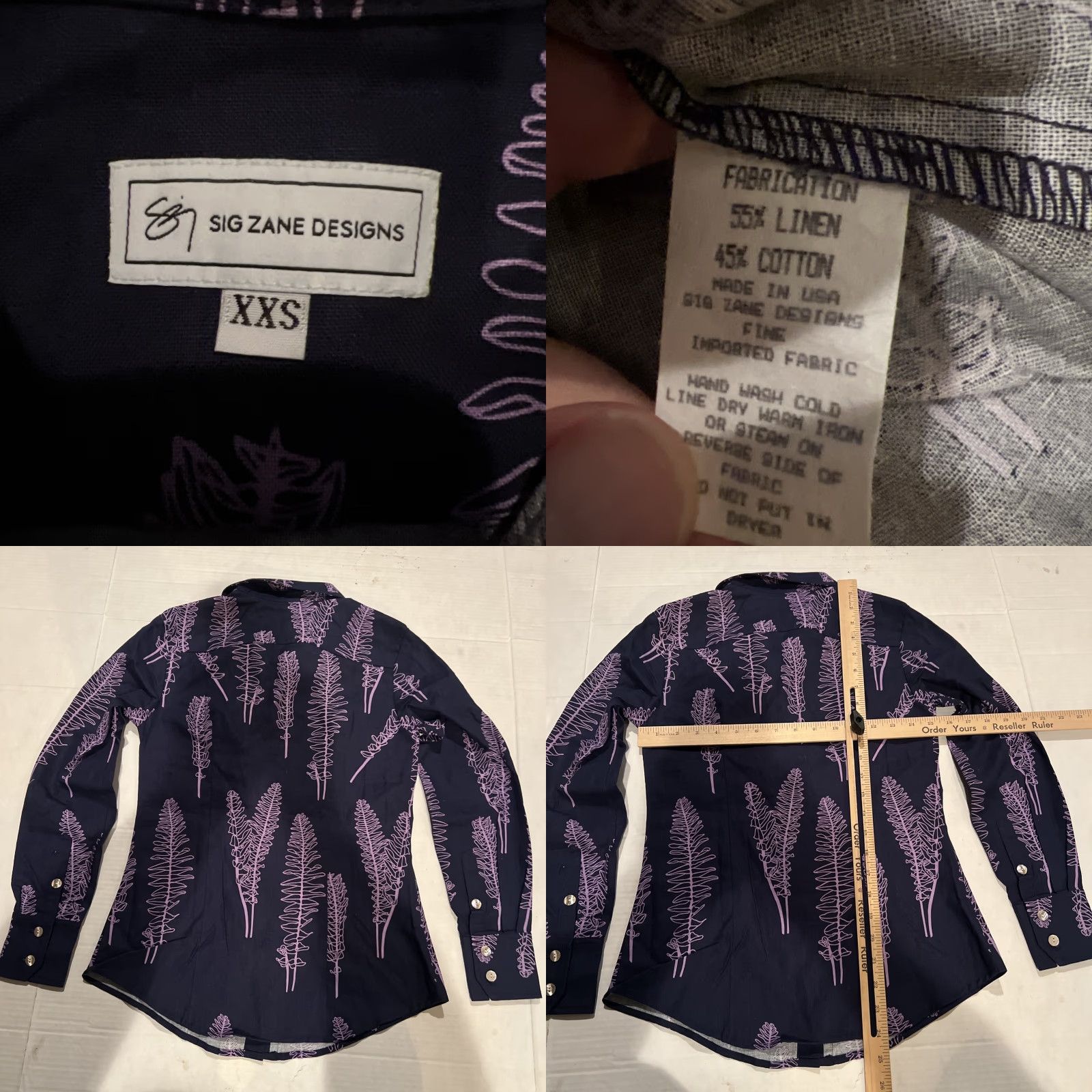 ALOHAS VINTAGE Women’s Sig Zane Designs Hawaiian Aloha Hibiscus Shirt XXS New w 50 Retail Tag Size XXS / US 00 / IT 34 - 8 Thumbnail