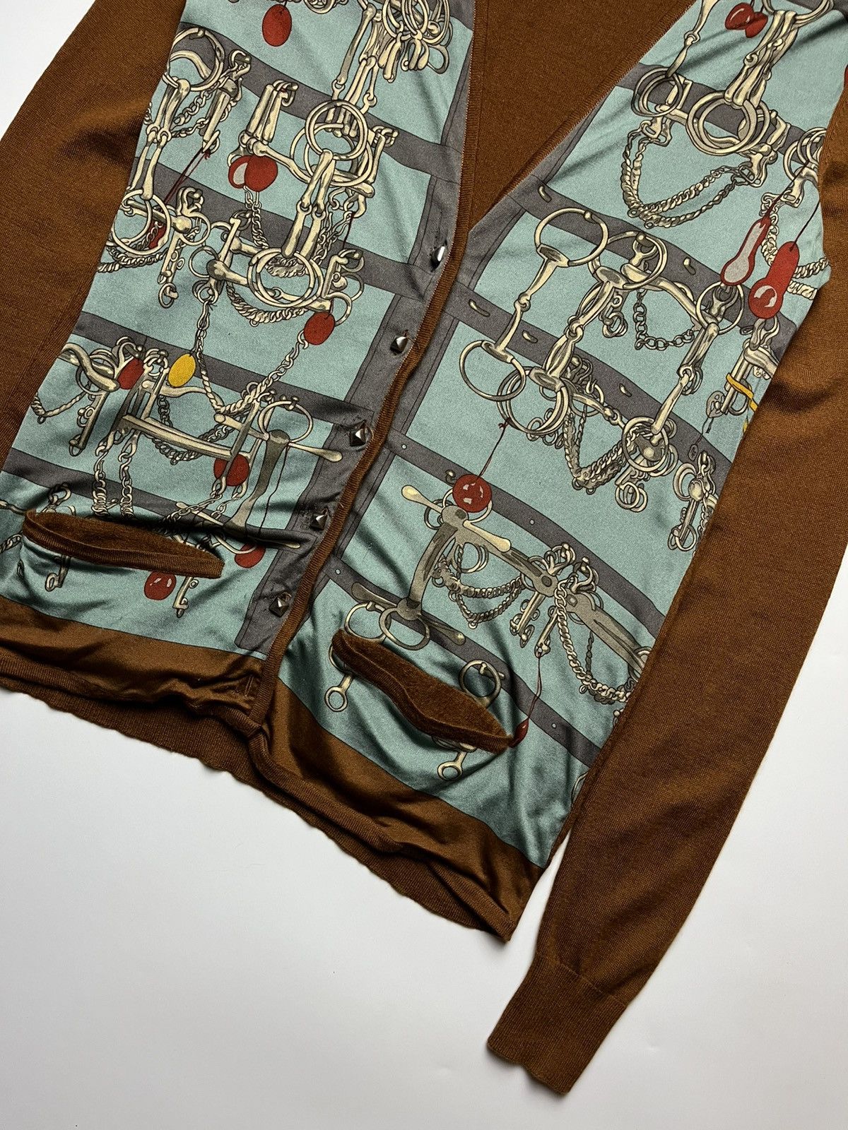 Hermes Hermès by Maison Margiela Chain Iron Button Cardigan Size XS / US 0-2 / IT 36-38 - 7 Thumbnail