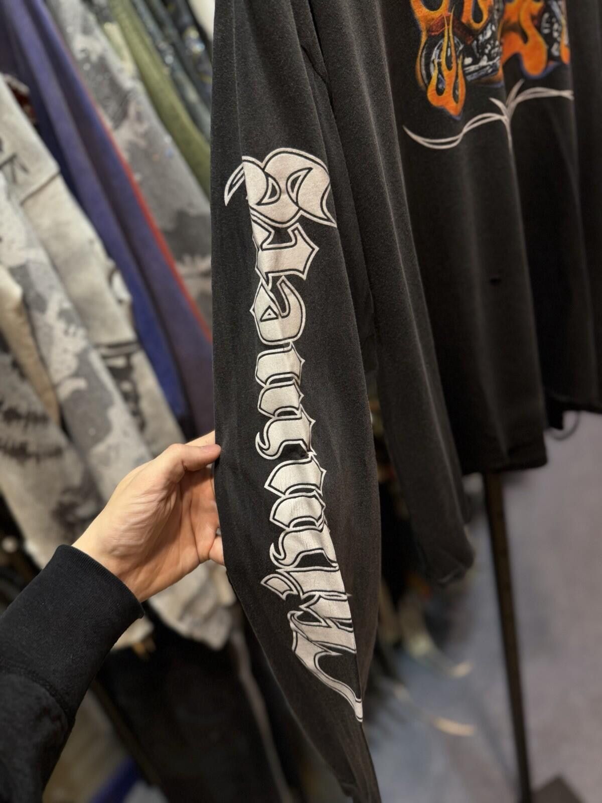 HMDD HMDD Biker Washed Black Longsleeve T-Shirt Size (Medium) Size US M / EU 48-50 / 2 - 6 Thumbnail