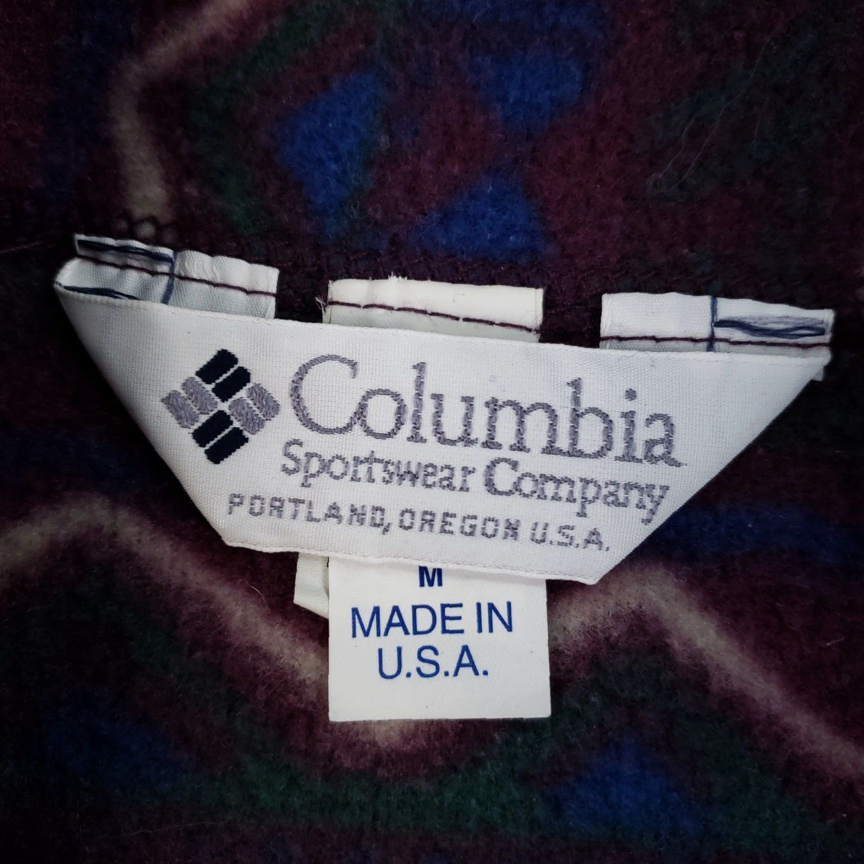 Vintage Vintage Columbia Pullover Sweater Mens Medium Purple Aztec Fleece USA 90s 1/2 Zip Size US M / EU 48-50 / 2 - 5 Thumbnail