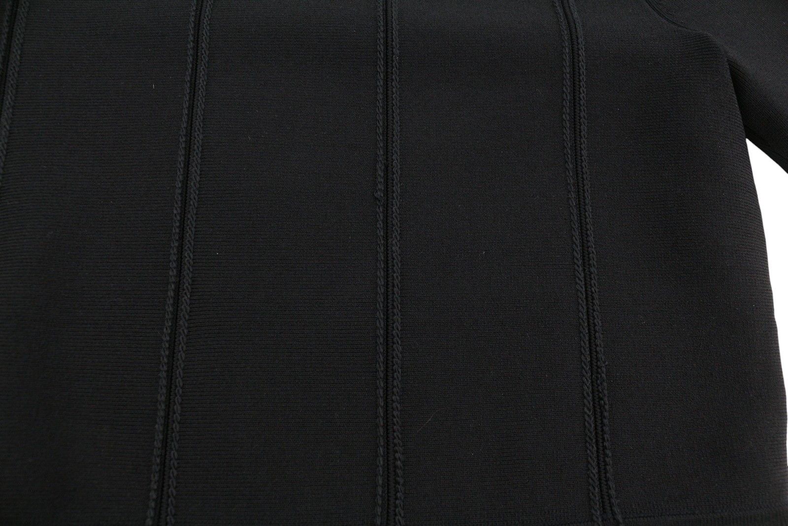 Sandro CALINE 40 L Black Contrast Trim Flare Short Sleeve 88494 Size L / US 10 / IT 46 - 12 Thumbnail