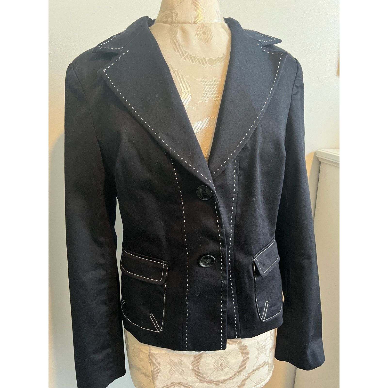 Worthington Worthington Women's Stretch Black Blazer Jacket Size 10 Size L / US 10 / IT 46 - 2 Thumbnail