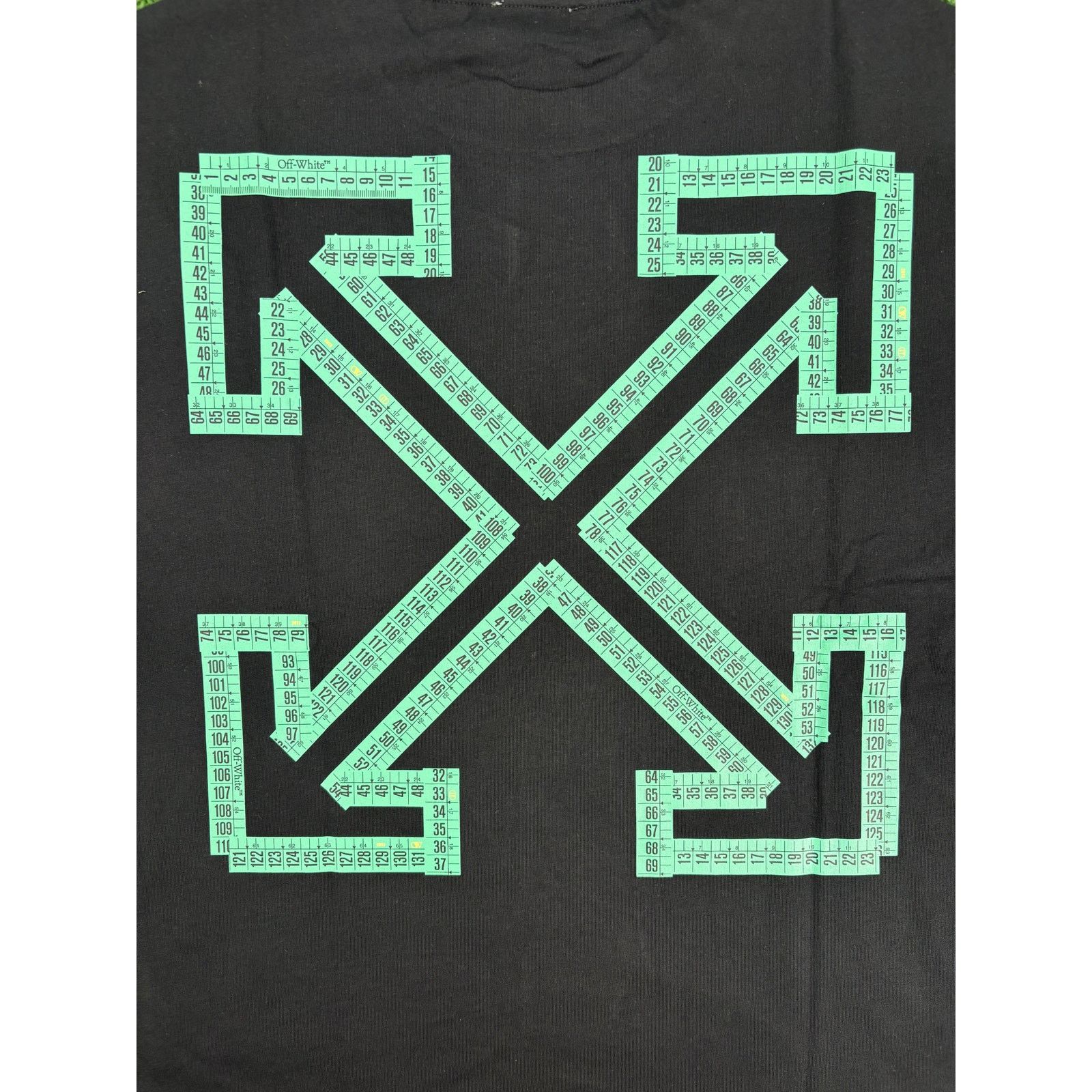 Off-White OFF-WHITE "Tape Arrows" Teal & Black T-Shirt Size Medium Size US M / EU 48-50 / 2 - 2 Thumbnail