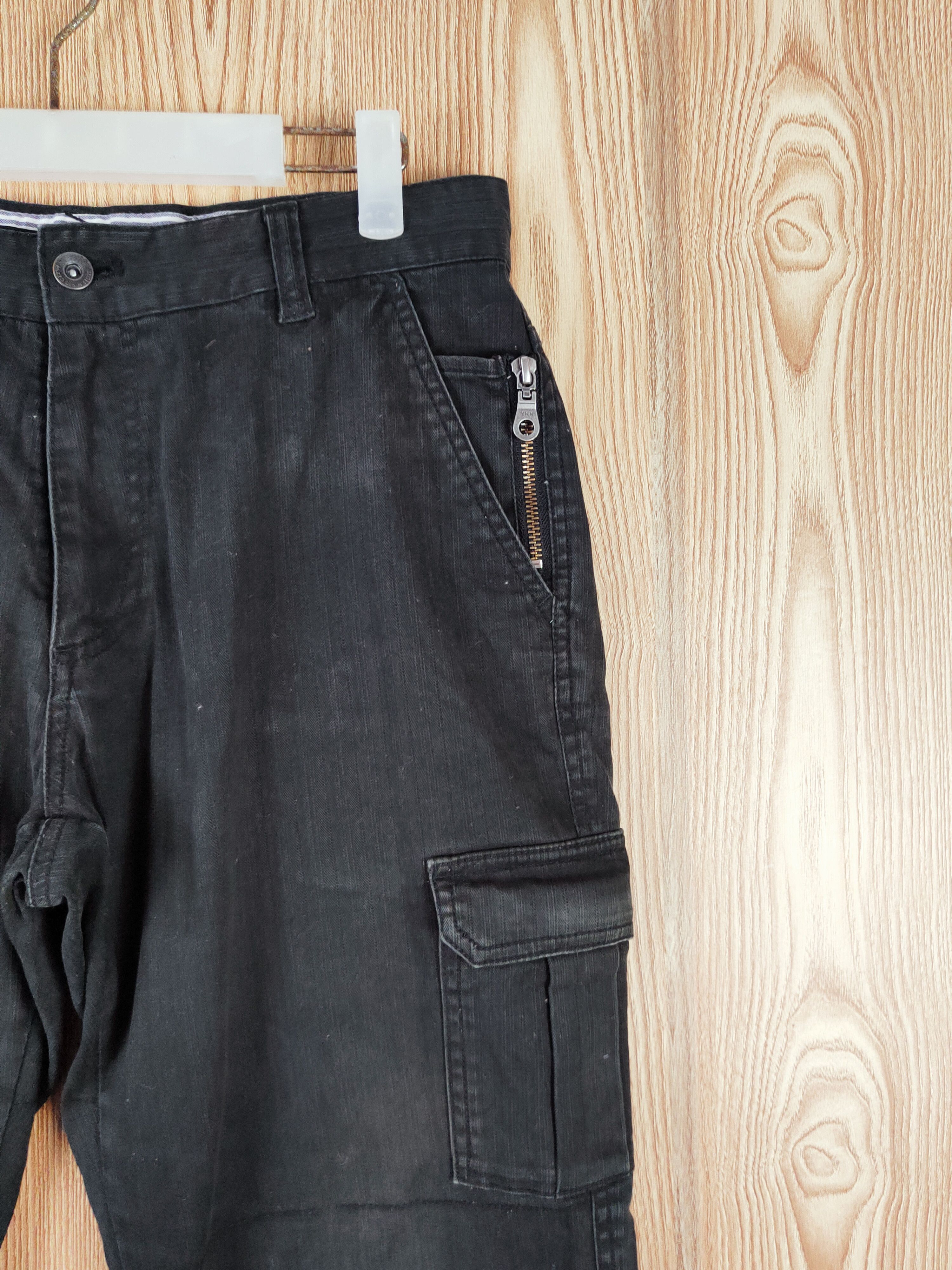 Pazzo Denim Store Black Multipocket Cargo Pants #W203