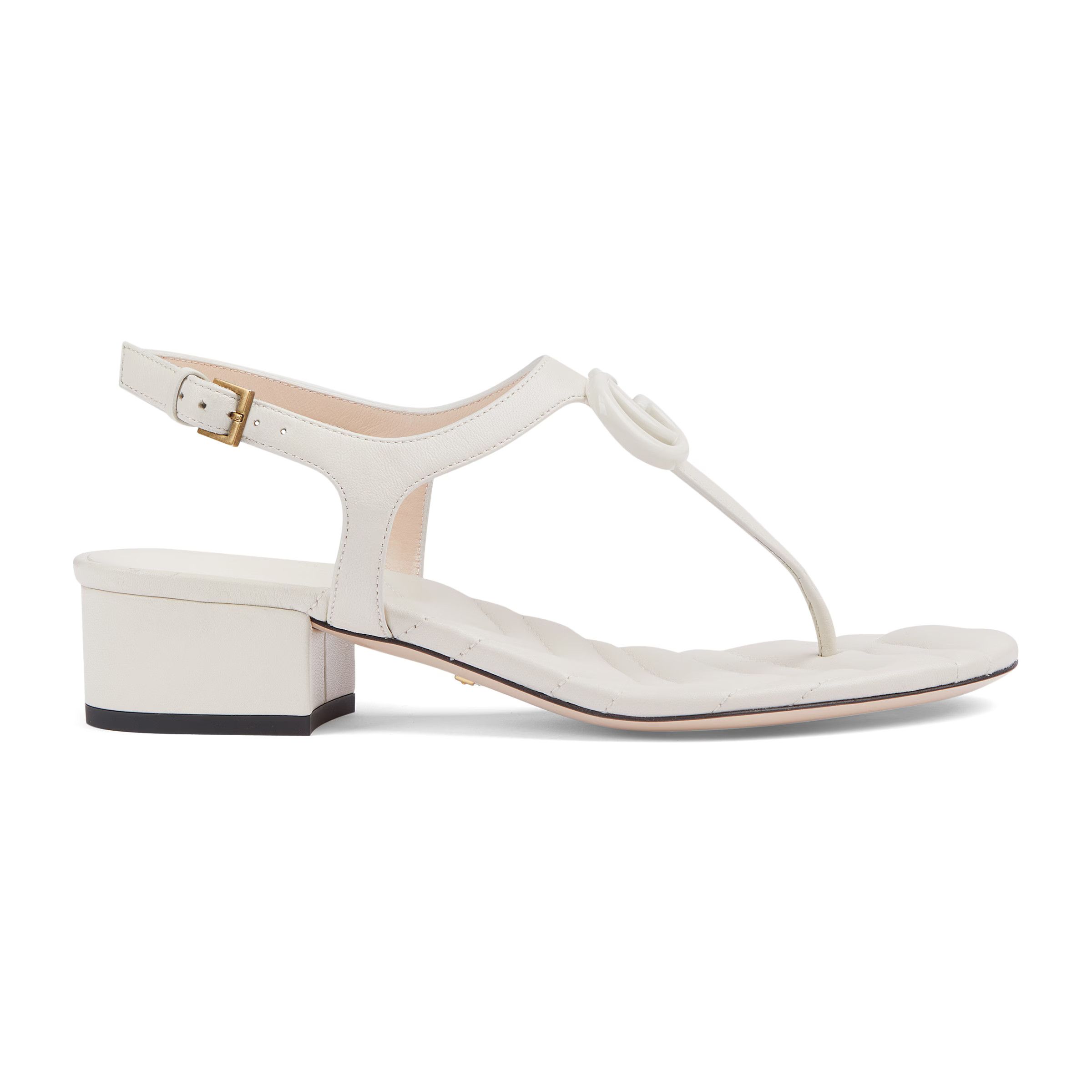 Gucci o1s1wg110125 Double G Thong Sandals in White Size US 4 / IT 34 - 1 Preview