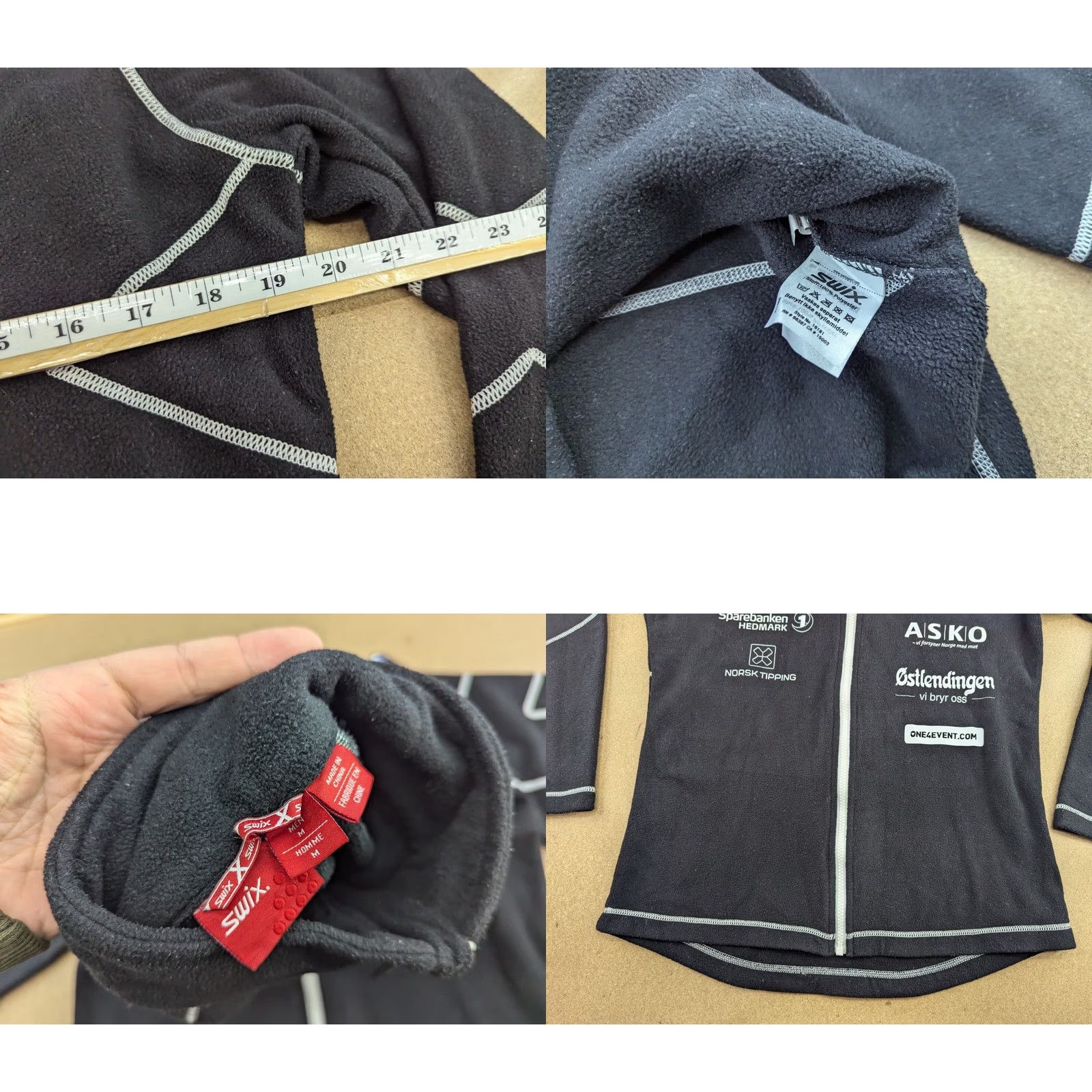 Vintage Swix Ski Jacket Mens Size M Fleece Black Full Zip Cross Country Sport Size US M / EU 48-50 / 2 - 8 Thumbnail