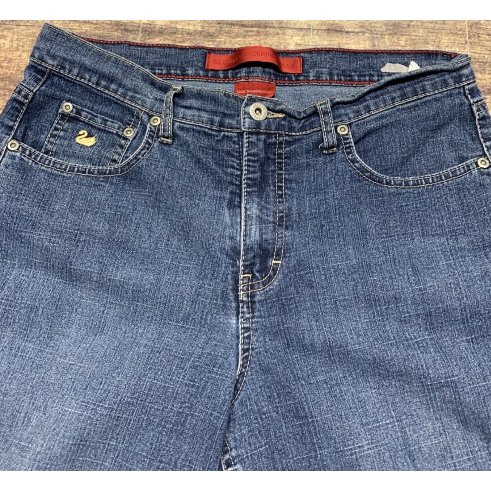 Gloria Vanderbilt Gloria Vanderbilt Womens Jeans Size 10 Short Corto Court Stretch 32 x 30 Blue Denim Straight Pants Womens Size 32" / US 10 / IT 46 - 2 Thumbnail