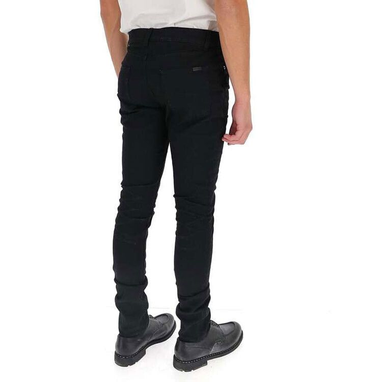 Saint Laurent Paris o1s1wg110225 622876 Skinny-Fit Jeans Coated Stretch Denim Size US 28 / EU 44 - 4 Thumbnail