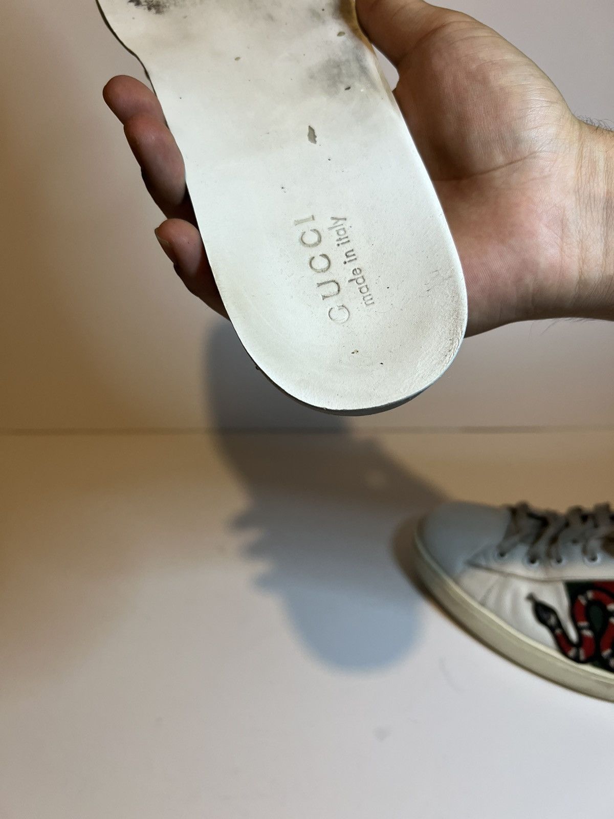 Gucci Gucci Ace leather sneakers signature embroidered Kingsnake Size US 12 / EU 45 - 9 Thumbnail