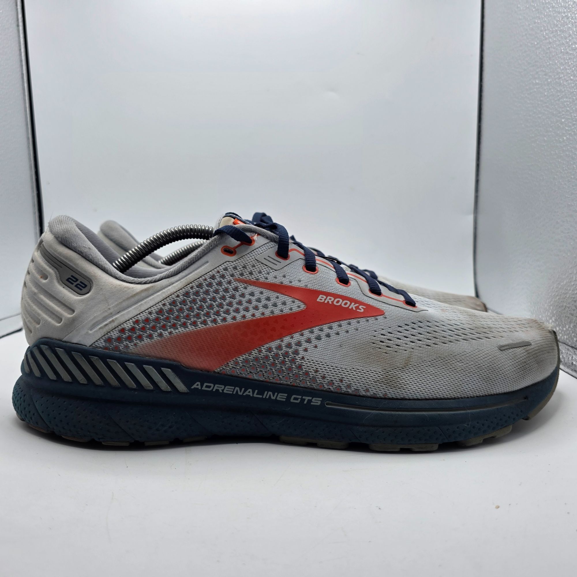 Brooks Brooks Adrenaline GTS 22 Mens Size 13 Gray Arctic Red Athlet Size US 13 / EU 46 - 12 Thumbnail