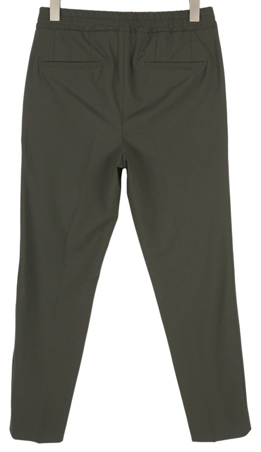 Tommy Hilfiger THFLEX W31 Khaki Plain Pleated Trousers 84999 Size US 31 - 2 Thumbnail