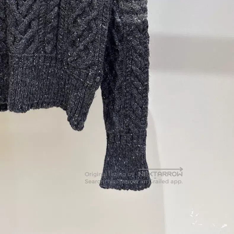 Thom Browne Thom Browne Heather Grey Classic Logo Wool Sweater Size US M / EU 48-50 / 2 - 3 Thumbnail