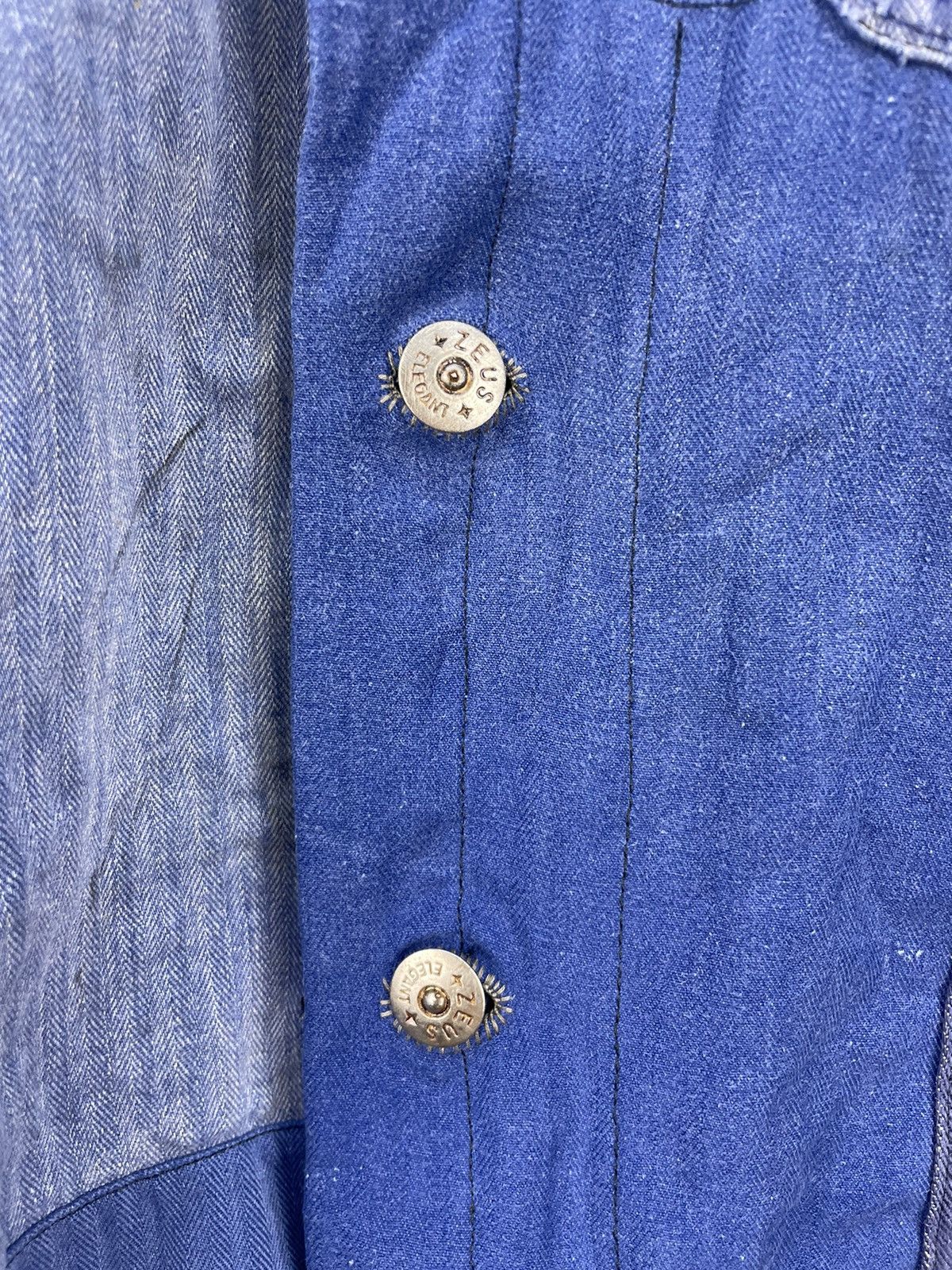 Vintage French Work patchwork faded HBT Witt Weiden