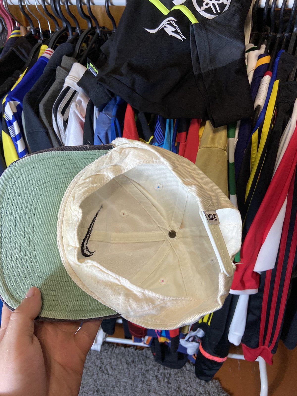 Nike × Vintage NIKE VINTAGE Y2K COTTON SWOOSH HAT RAP STYLE Size ONE SIZE - 3 Thumbnail