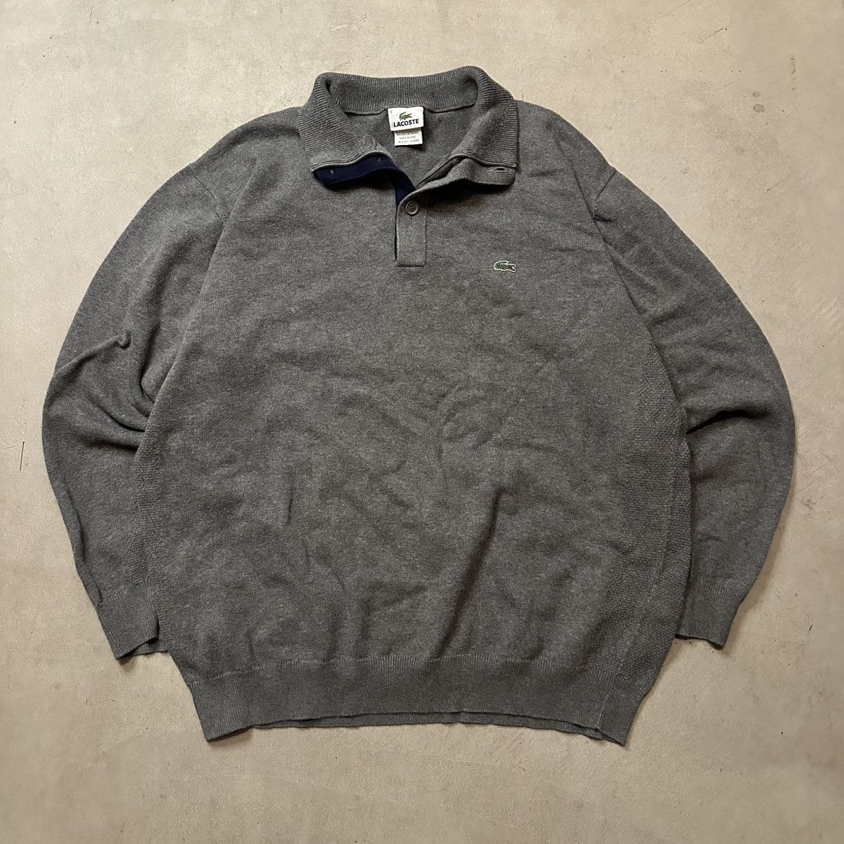Lacoste Grey Lacoste Knit Quarter Zip Sweater Size XXL Size US XXL / EU 58 / 5 - 2 Thumbnail