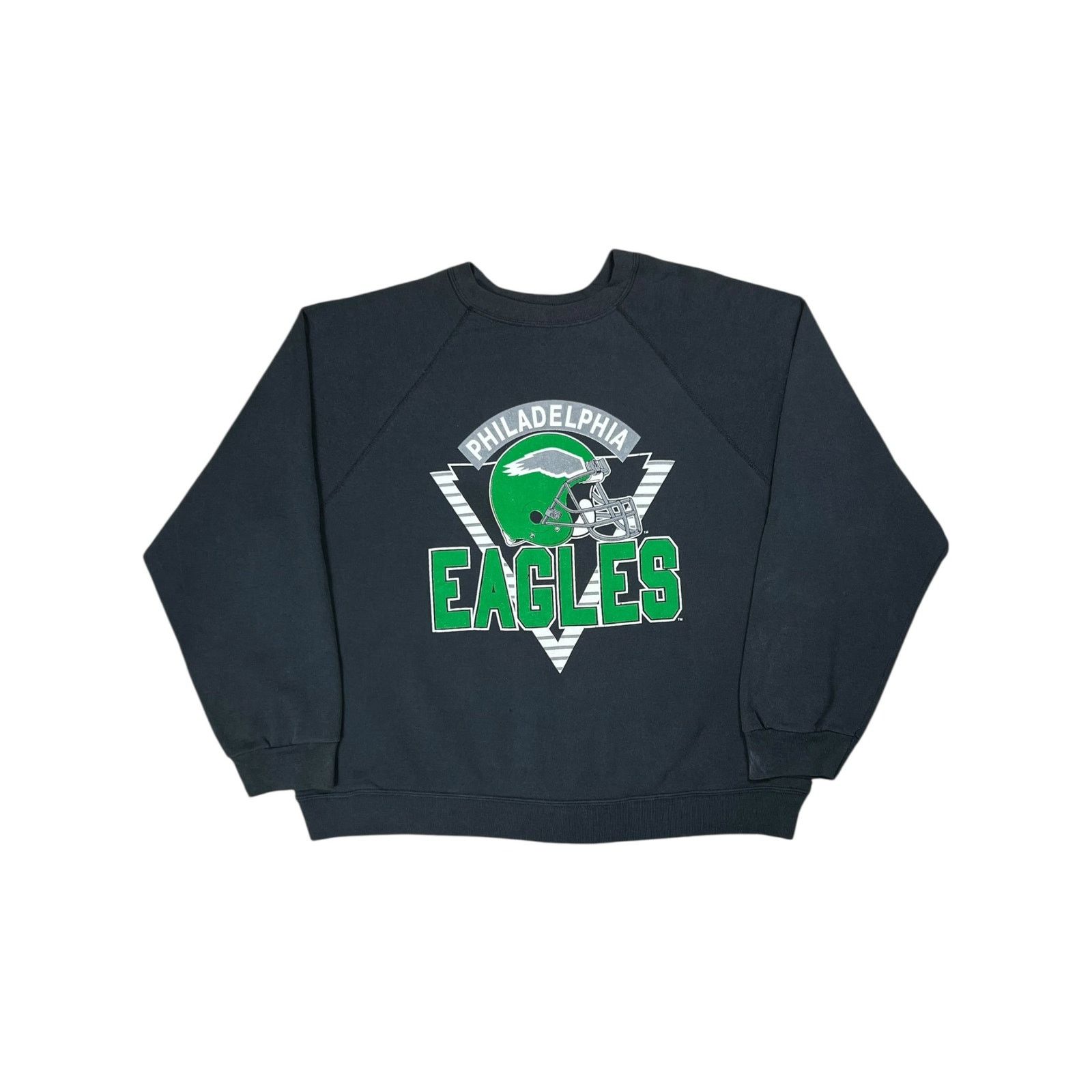 NFL × Tultex × Vintage 90s Tultex Philadelphia Eagles Kelly green faded crewneck Size US XXL / EU 58 / 5 - 1 Thumbnail