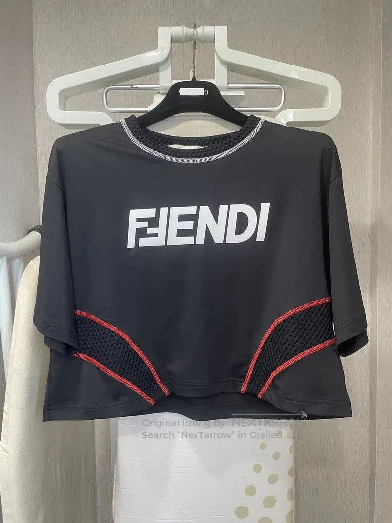 Fendi Fendi Black Sports Crop Top Size XS / US 0-2 / IT 36-38 - 1 Thumbnail