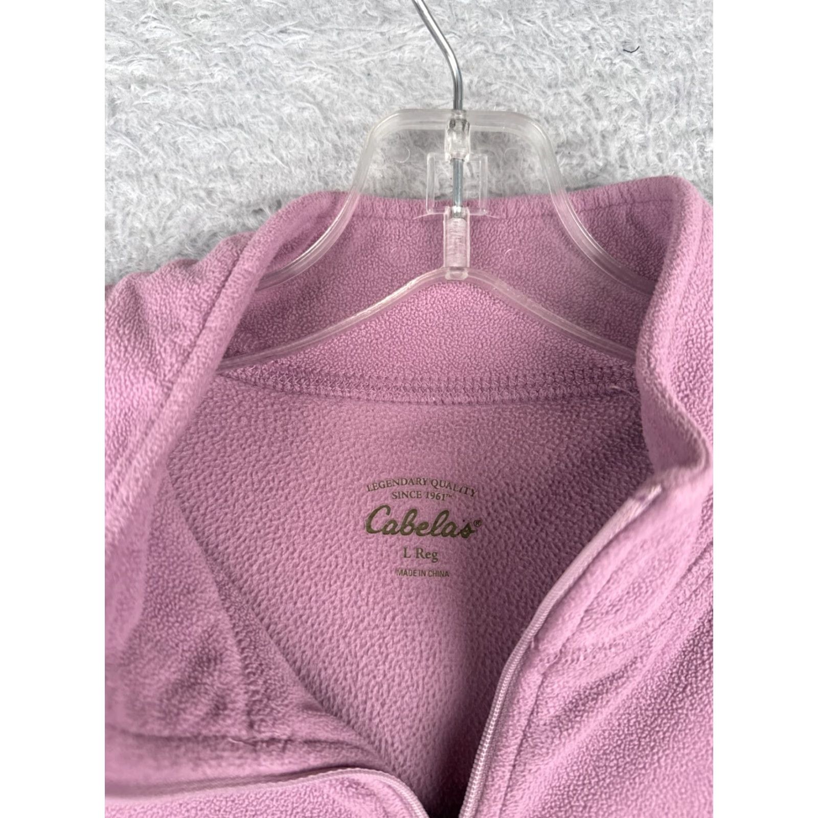 Vintage Cabelas Sweatshirt Women Large Pink Polyester Fleece 1/4 Zip Hike Walk Size L / US 10 / IT 46 - 6 Thumbnail