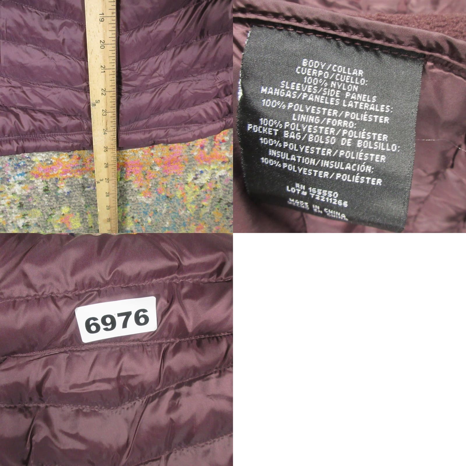 Vintage 32 Degrees Heat Puffer Jacket Women S Burgundy Mixed Media Packable NEW NWT Jacket Size S / US 4 / IT 40 - 8 Thumbnail