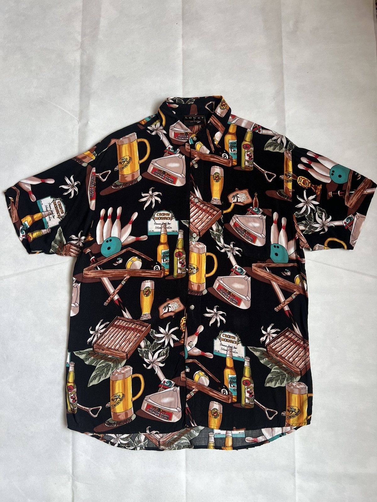 Japanese Brand Vintage Lowes Hawaiian Tropical Bowling In Paradise Shirt Size US L / EU 52-54 / 3 - 1 Thumbnail
