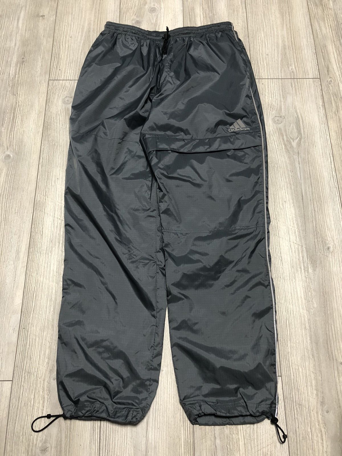 Adidas Vintage Adidas Track Pants Y2K Baggy Drilli Joggers Nylon Size US 34 / EU 50 - 1 Thumbnail