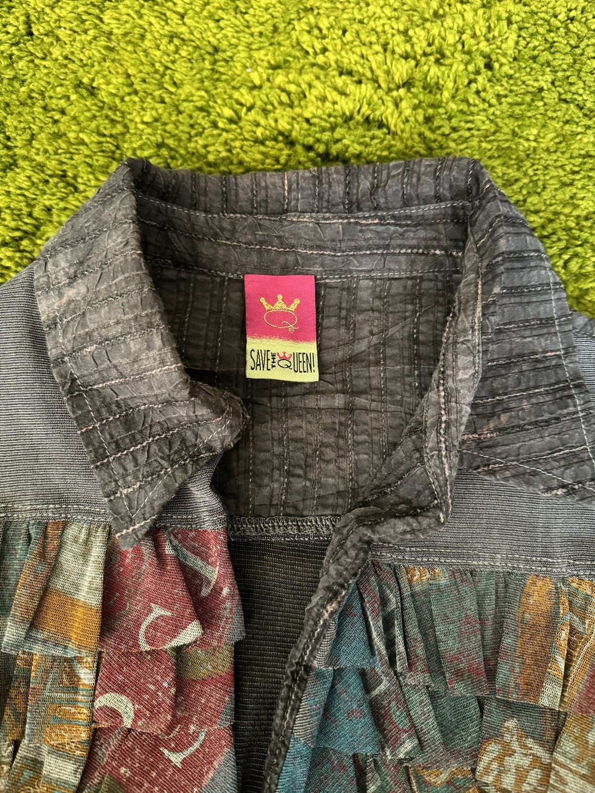 Vintage Save the Queen Y2K vintage avant garde mesh blouse shirt Size XL / US 12-14 / IT 48-50 - 3 Thumbnail