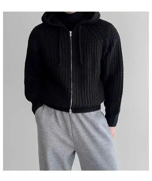 Other Knit Thick Sweater Vintage Hooded Jacket Coat Size US L / EU 52-54 / 3 - 4 Thumbnail