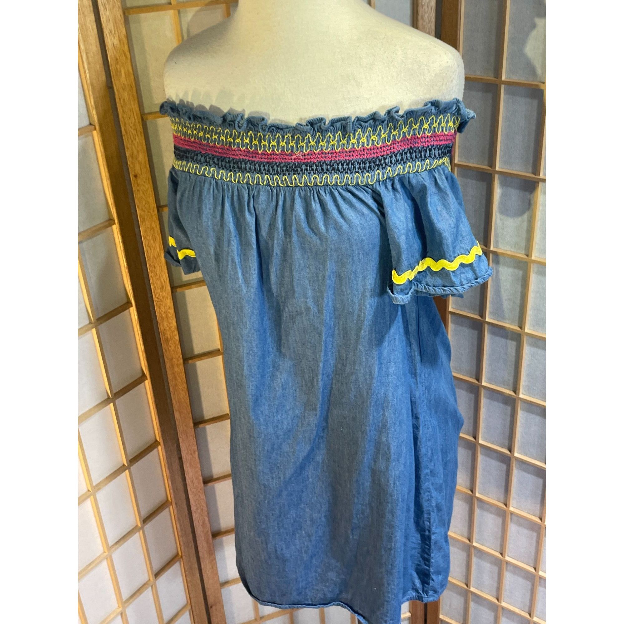 Anthropologie Anthro Flying Tomato Sm Chambray Minidress Size S / US 4 / IT 40 - 11 Thumbnail